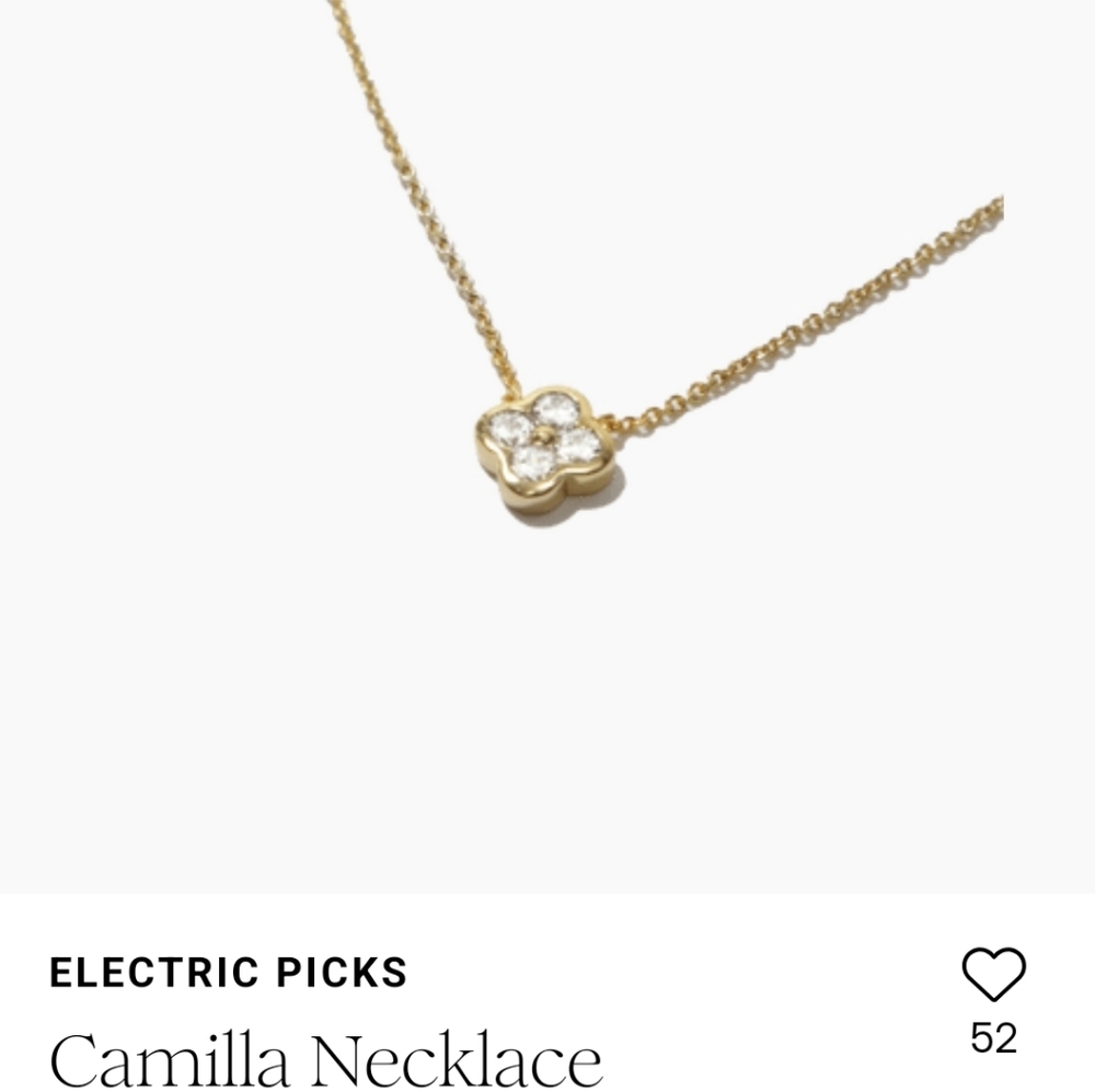 Electric Family Gold Floral Necklace
